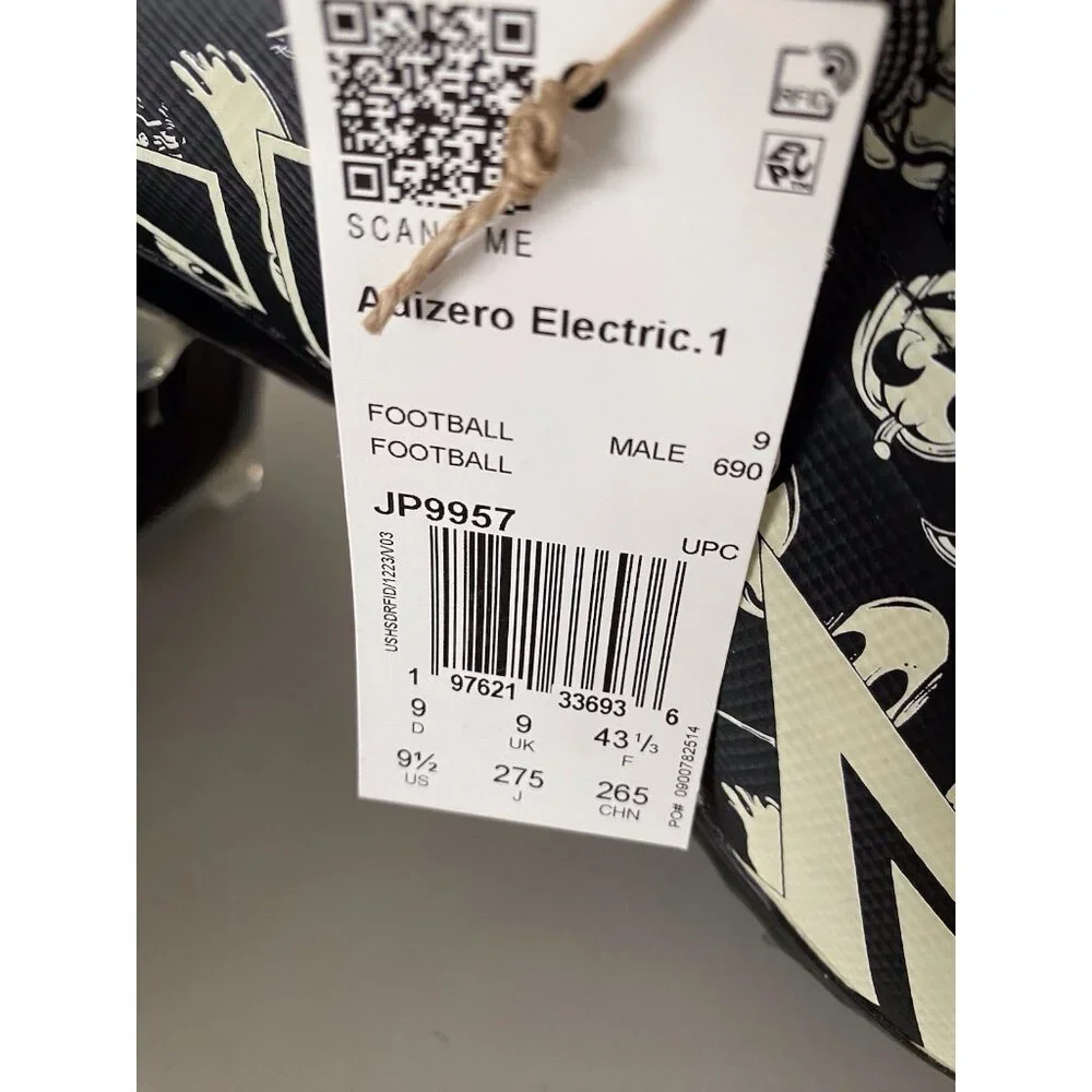 Adidas Football Cleats Adizero Electric.1 Halloween Glow‎ In Dark JP9957 Men 9.5